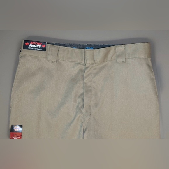 NEW MENS 36x34 DICKIES ORIGINAL 874 FLEX WORK PANTS KHAKI Cooling Waist Stretch - Picture 4 of 11
